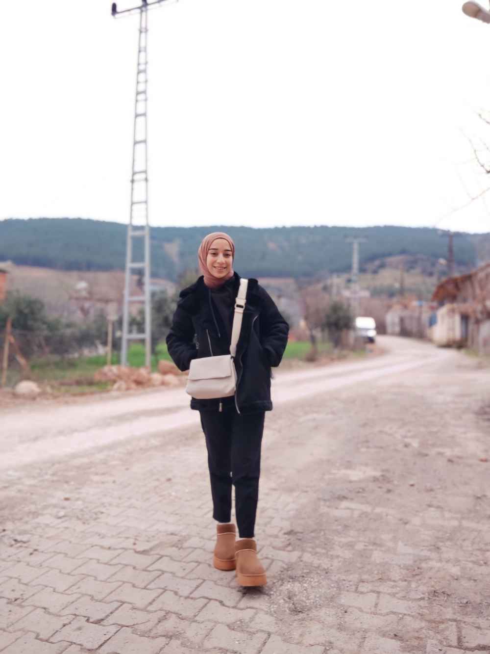 Black Scarf Neck Long Arm Coat