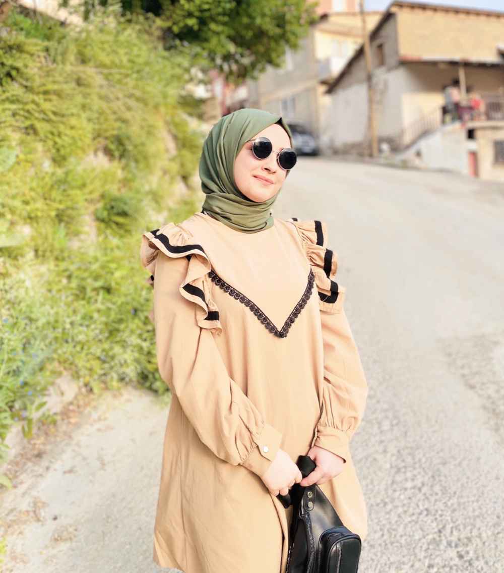 Modalamelif Önü Dantel Detaylı Sütlü Kahve