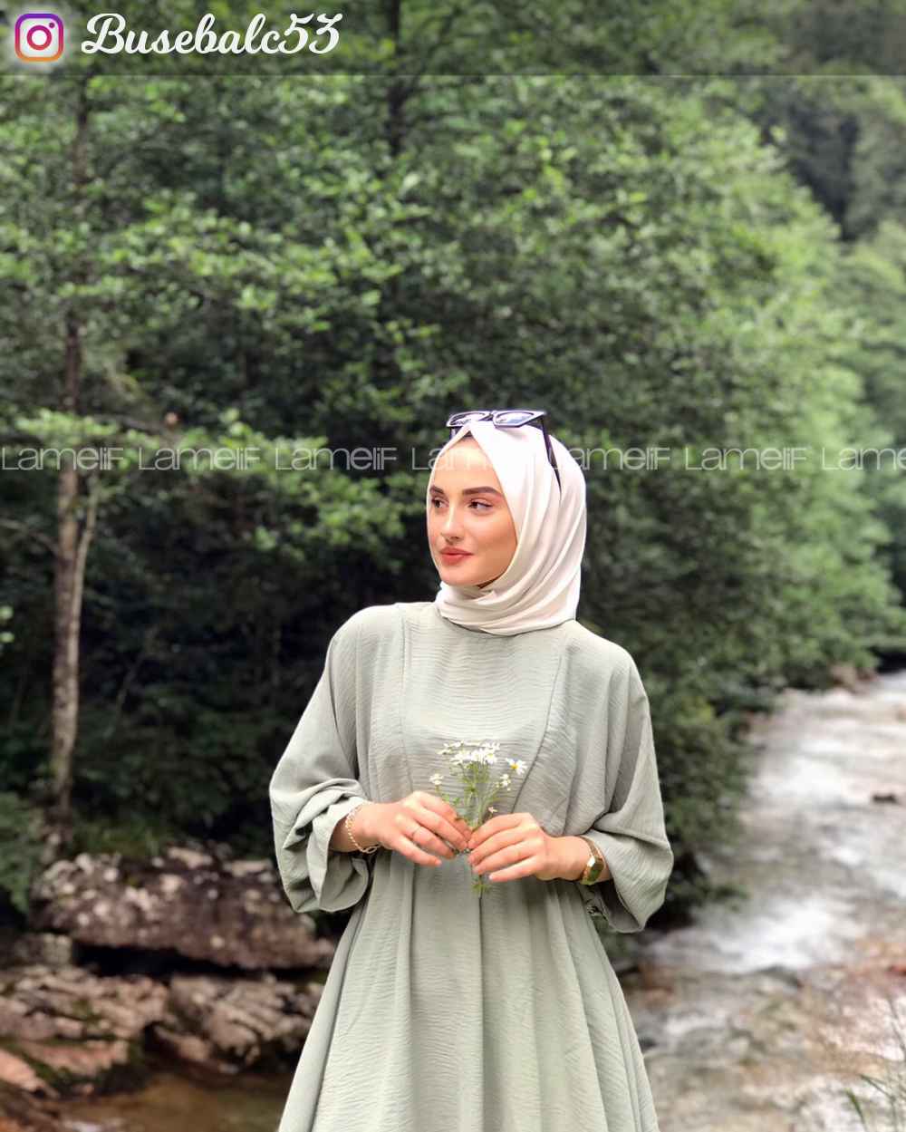 Modalamelif Balon Kol Ayrobin Tunik  Çağla Yeşili