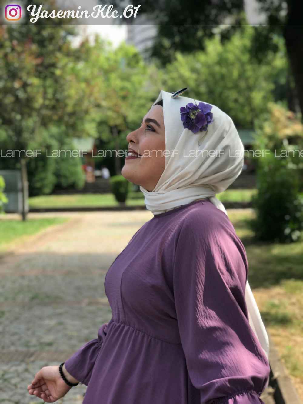 Modalamelif Balon Kol Ayrobin Tunik Mor