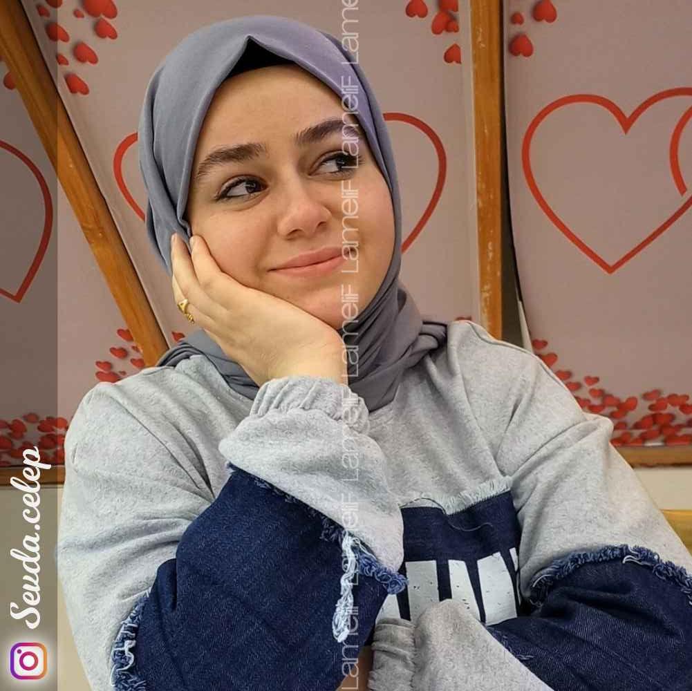 Lamelif Koyu Gri Penye Şal