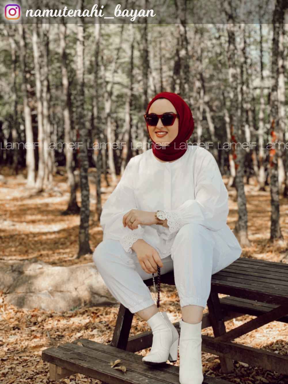 Lamelif Penye Şal Bordo