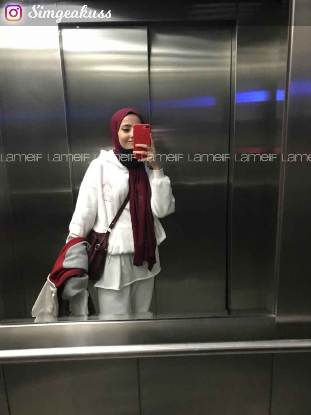 Lamelif Penye Şal Bordo