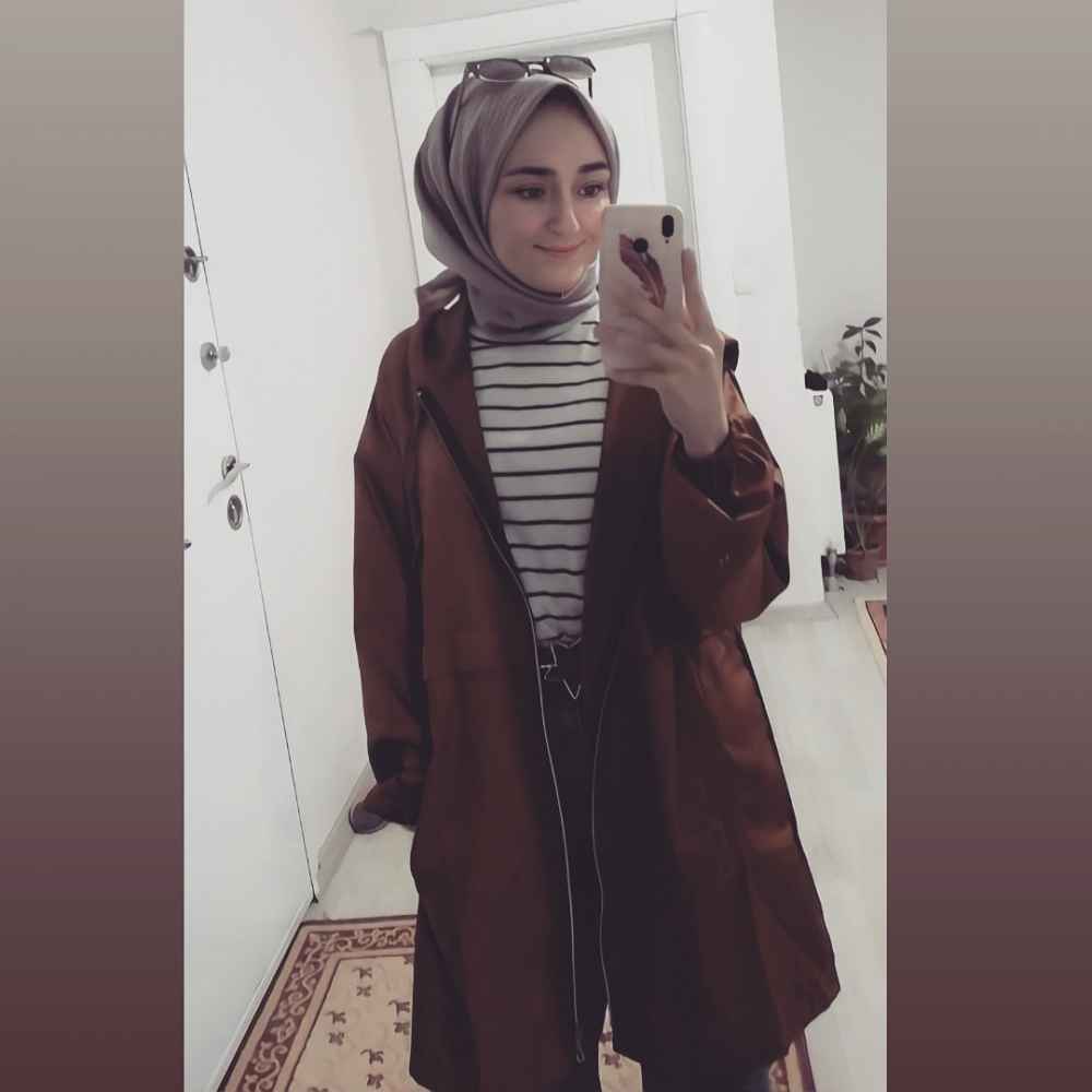 Modalamelif Önü Fermurlı Kapşonlu Kap Camel