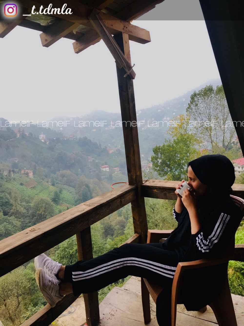 Modalamelif Ön Fermuarlı Şeritli Takım Siyah