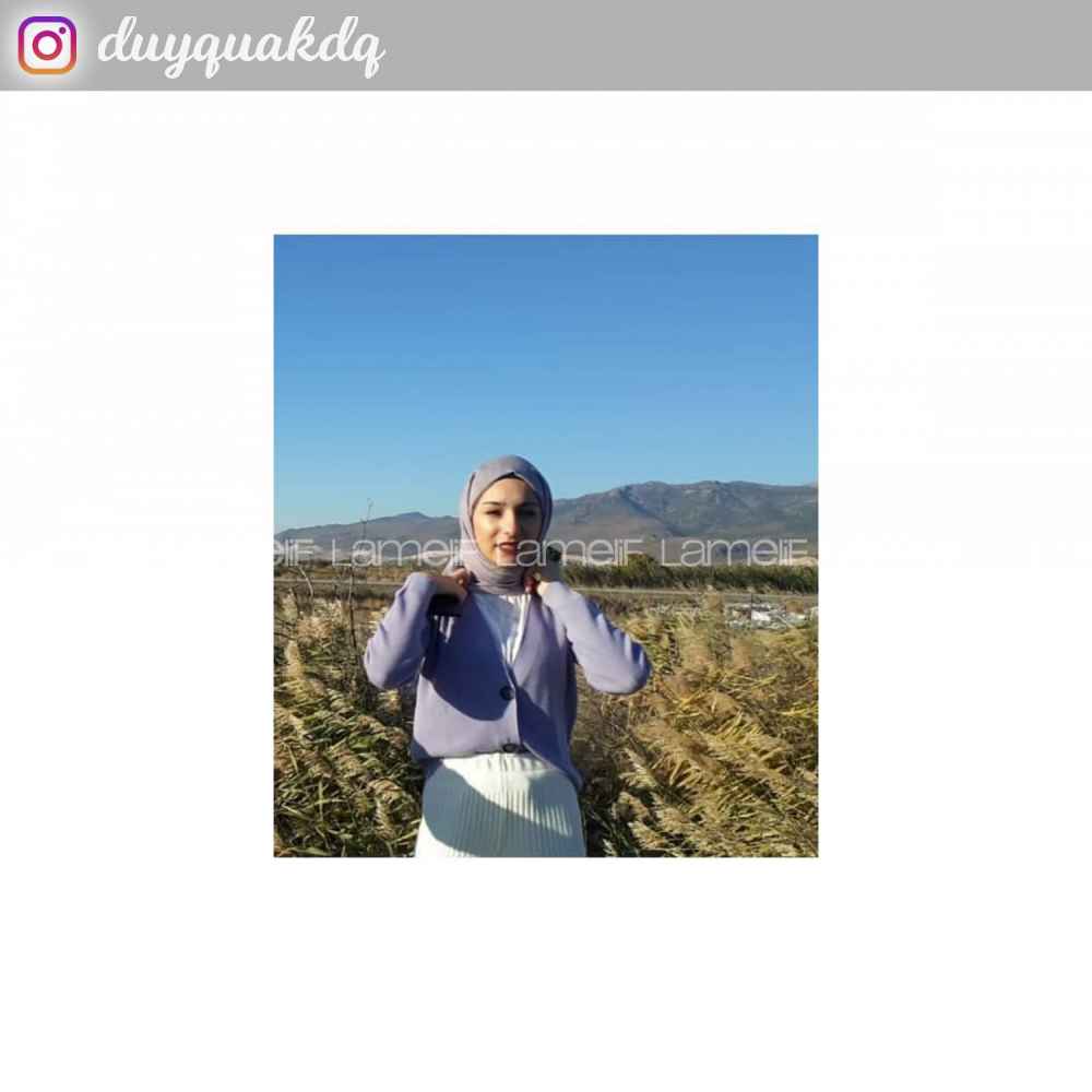 Modalamelif Önü Düğmeli Kısa Hırka Lila