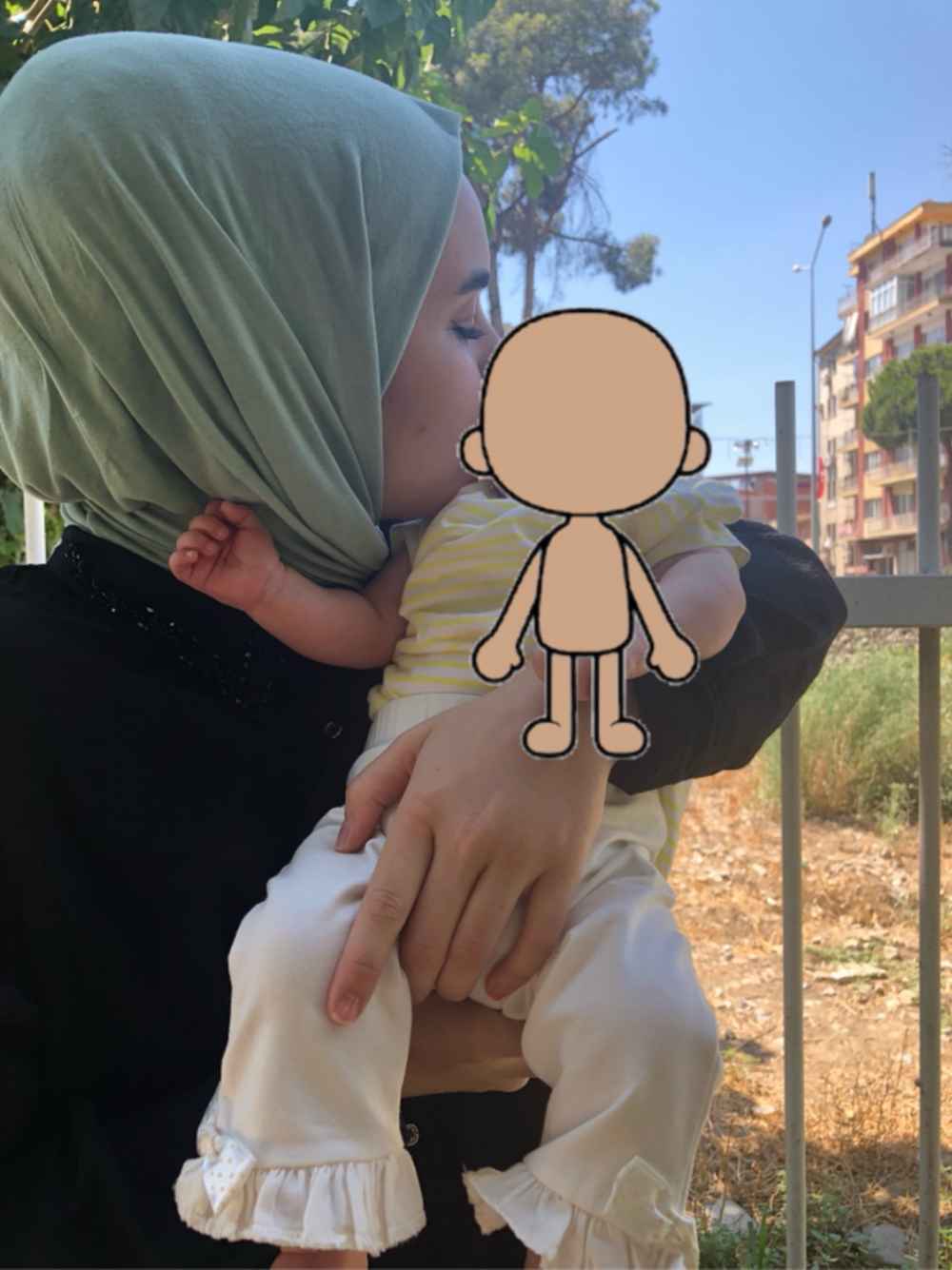 Mint Green Combed Fabric Straight Shawl