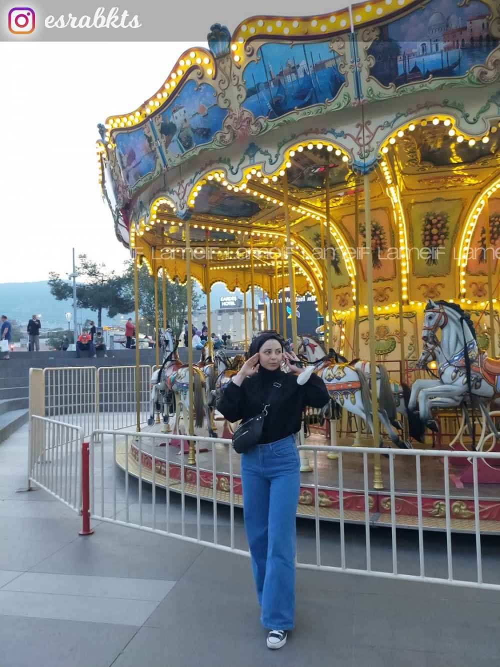 Light Blue Denim Normal Waist Denim Pants