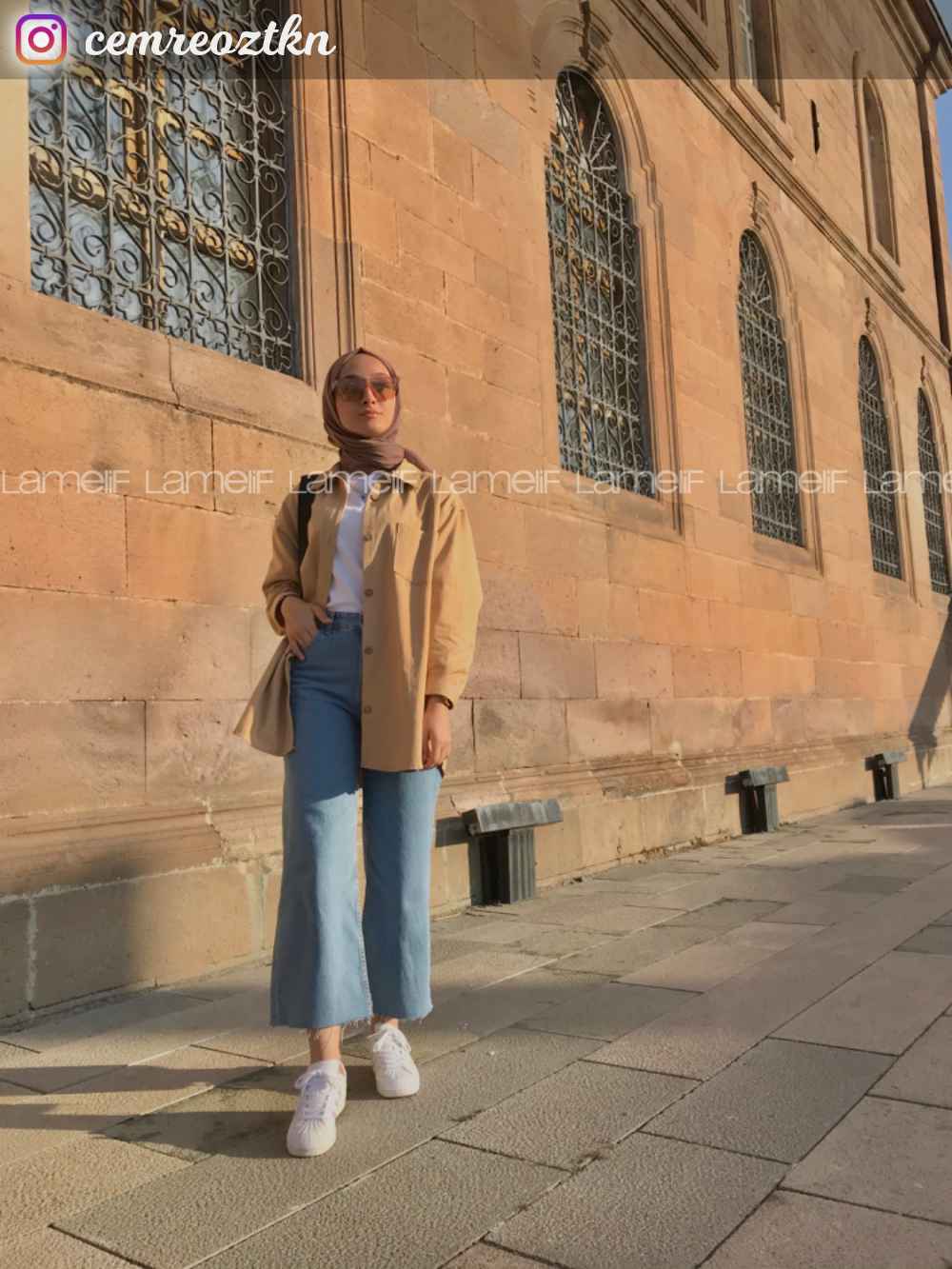 Camel Shirt Collar Long Arm Cotton Fabric Unprinted Shirt