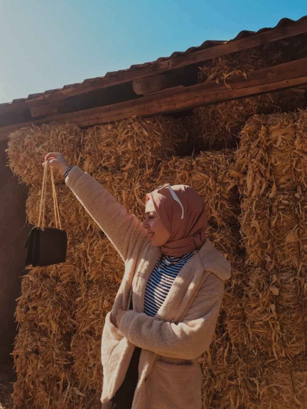 Lamelif Kuşgözü Kapaklı Çanta Siyah