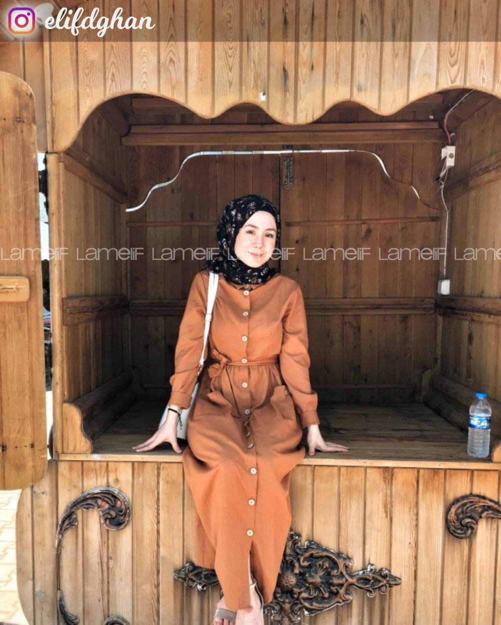 Modalamelif Mavi Yaprak Elbise