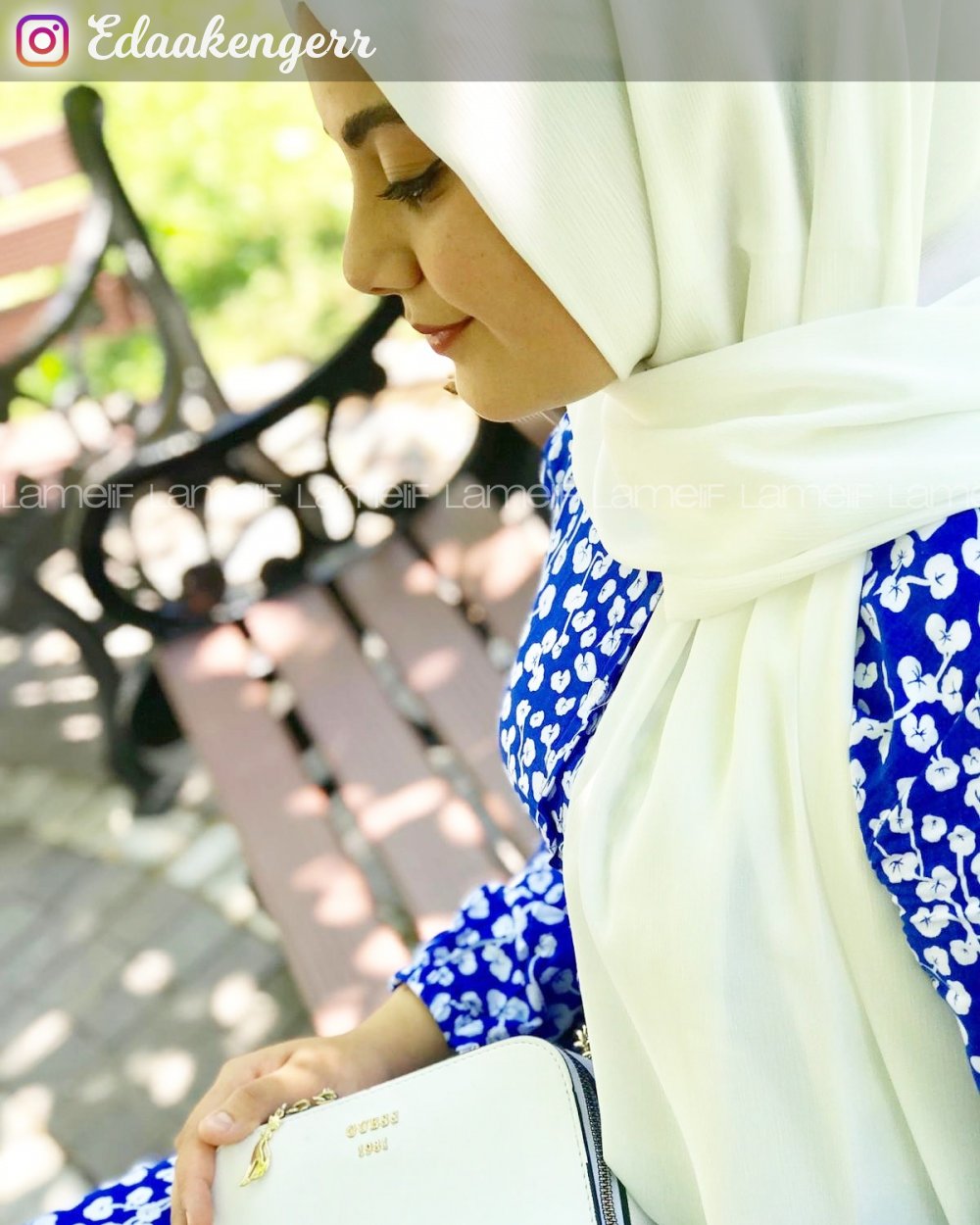 Modalamelif Mavi Yaprak Elbise