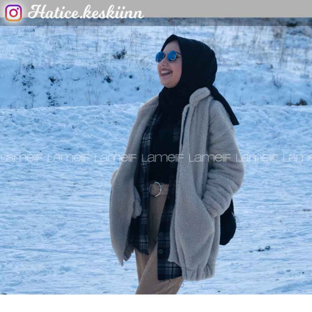 Cream Shirt Collar Long Arm Coat