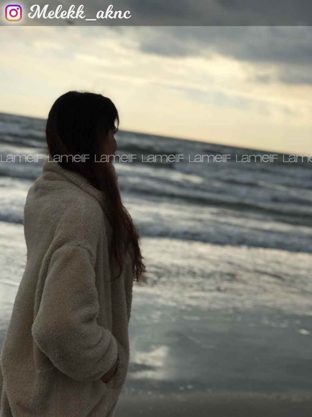 Cream Shirt Collar Long Arm Coat