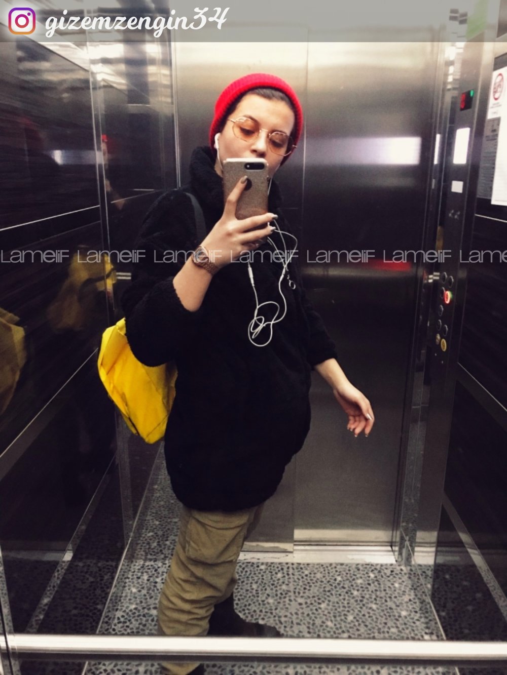 Lamelif Peluş Mont Siyah