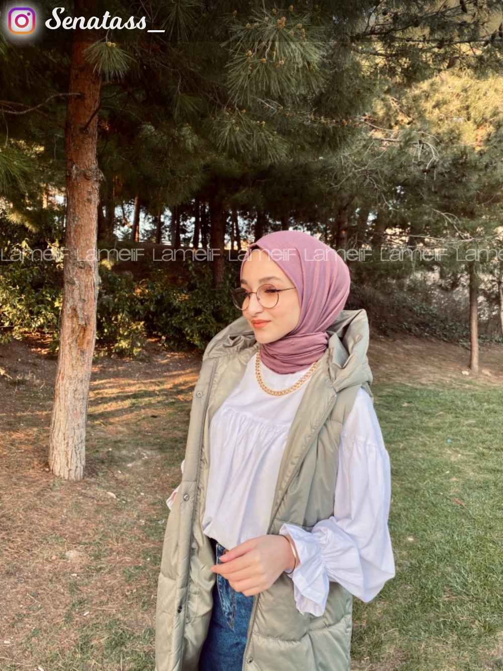 Lamelif Leylak Penye Şal