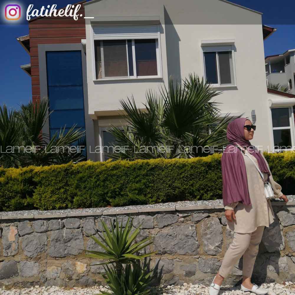 Lamelif Leylak Penye Şal