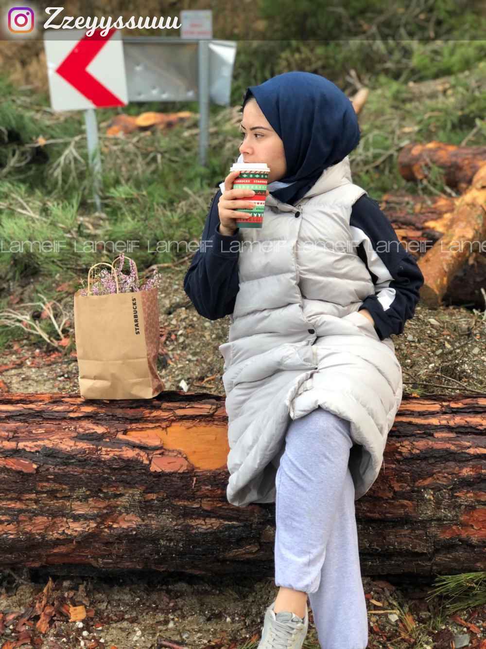 Modalamelif Kapşonlu Bohem Şişme Yelek Taş