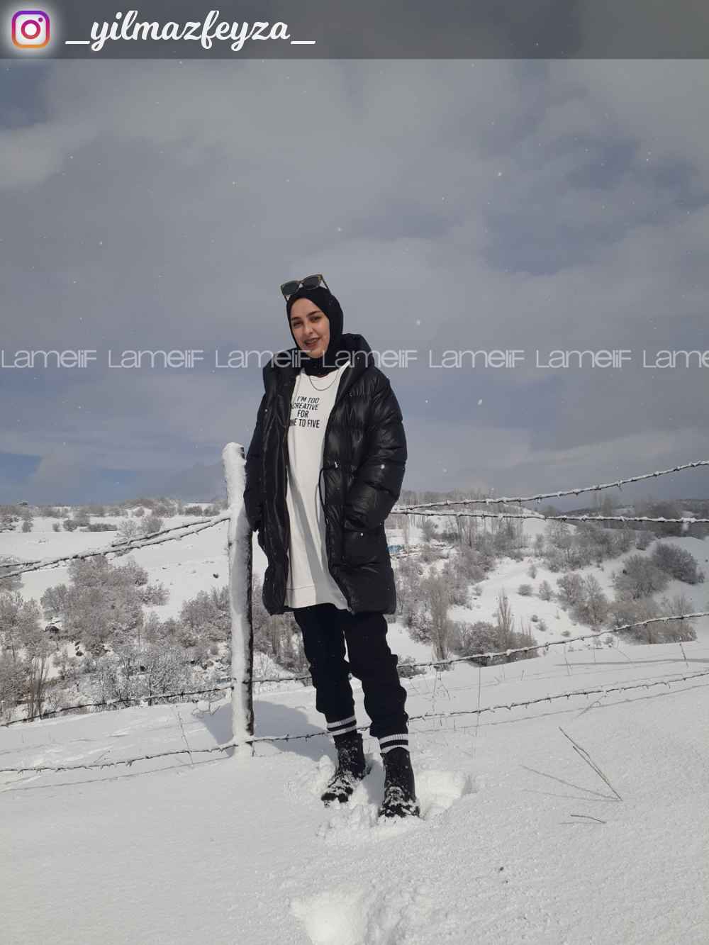 Modalamelif Bel Tünelli Şişme Mont Siyah