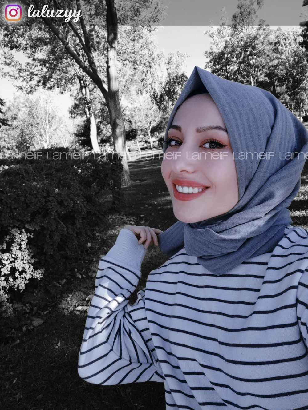 Modalamelif Çizgili Keten Şal Gri