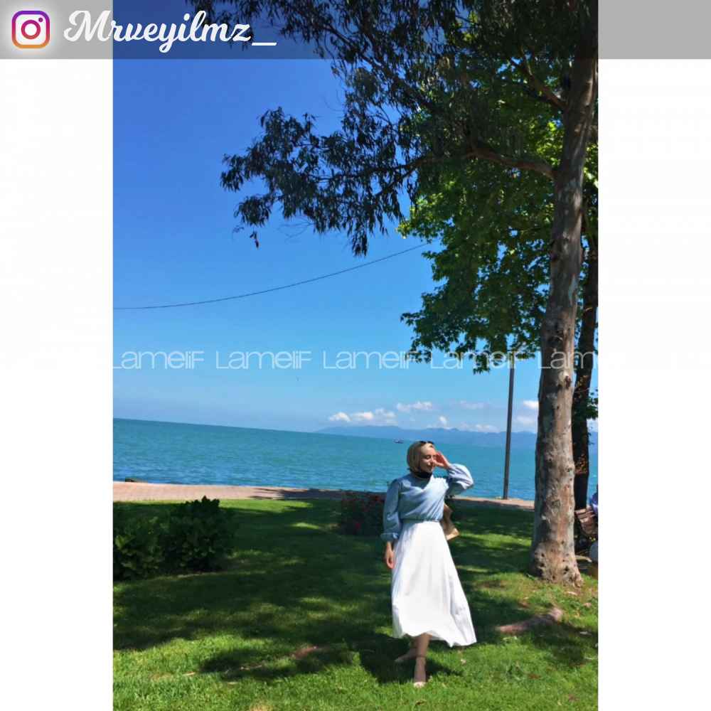 Modalamelif Beli Lastikli Deri Görünümlü Laklı Etek Beyaz