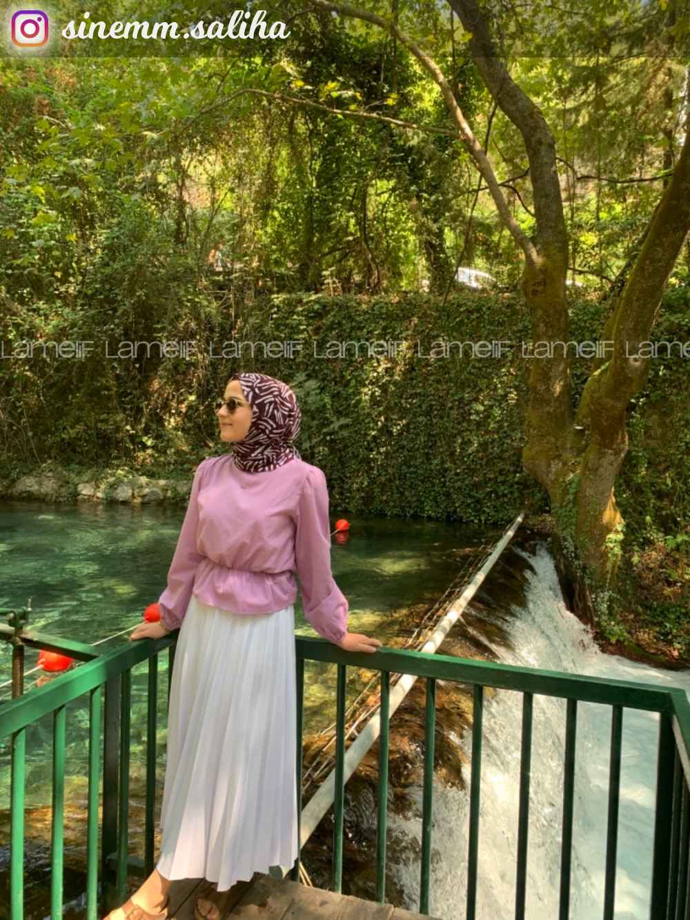 Modalamelif Beli Lastikli Deri Görünümlü Laklı Etek Beyaz