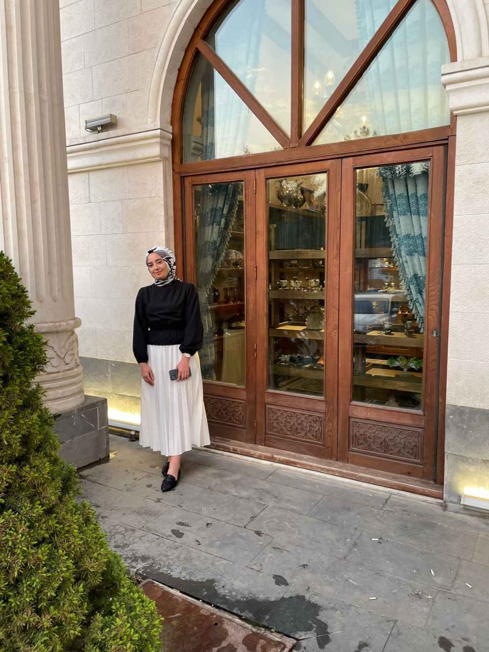 Modalamelif Beli Lastikli Deri Görünümlü Laklı Etek Beyaz