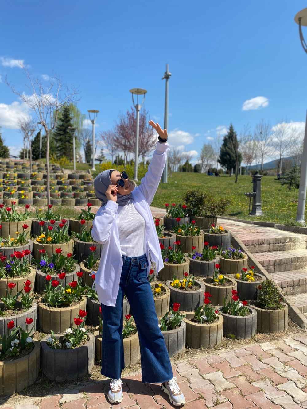 Lamelif Ön Kapak Cepli Mom Jean Koyu Mavi