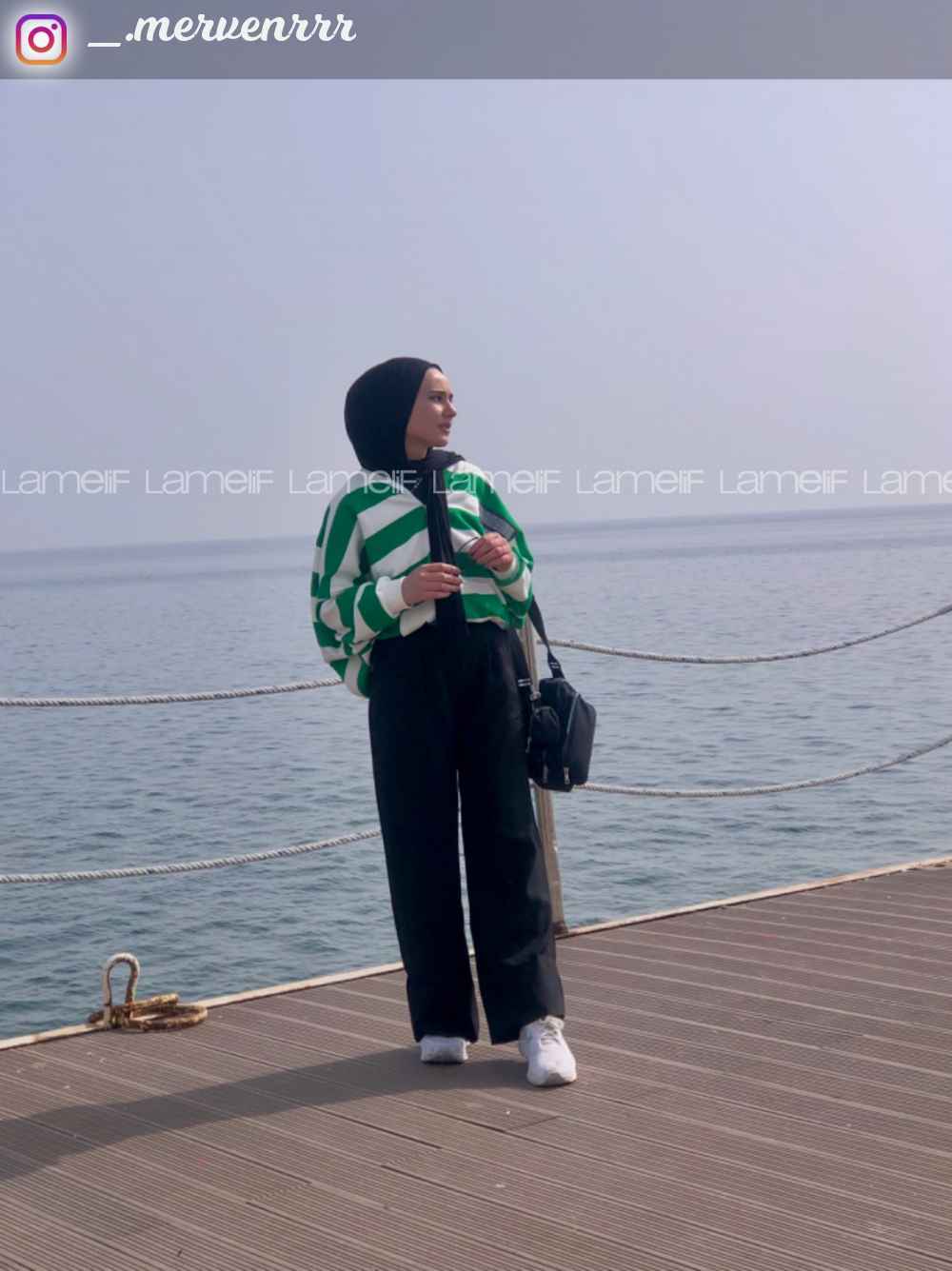 Lamelif Çift Pensli Bol Paça Pantolon Siyah