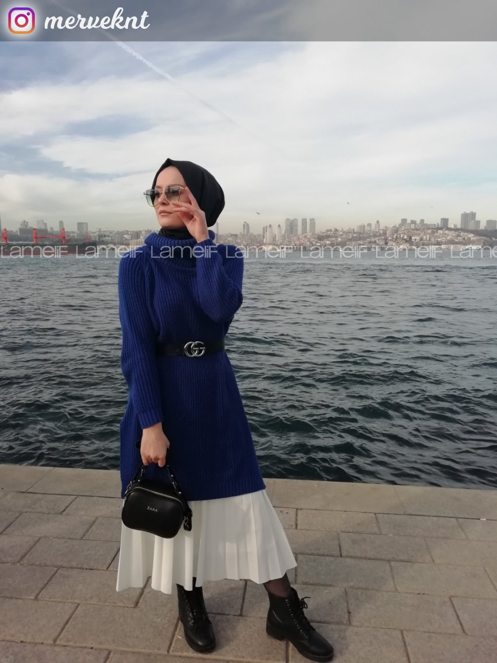 White Mira Fabric Unprinted Pleated Skirt