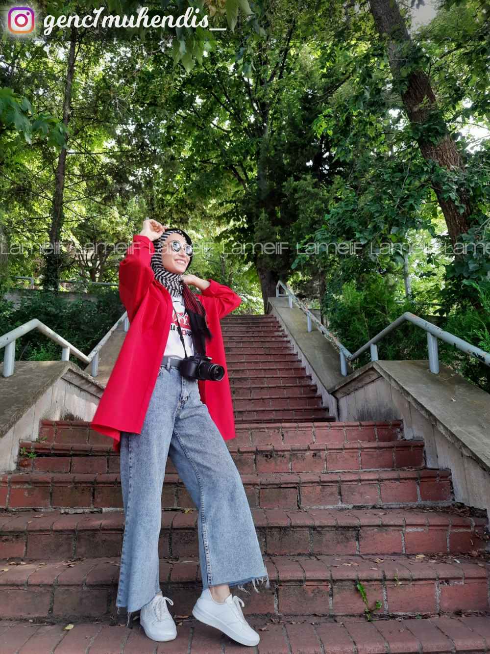 Modalamelif Kırmızı İki Cep Gömlek