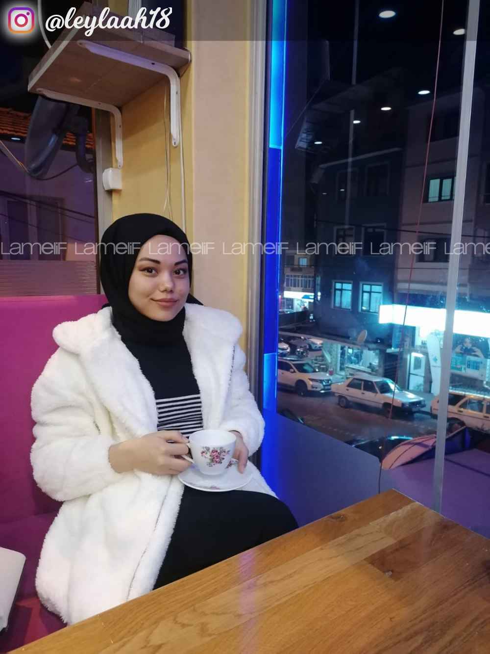 Lamelif Peluş Mont Ekru