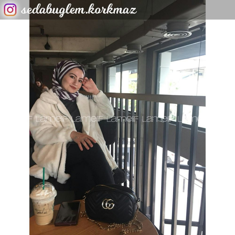 Lamelif Peluş Mont Ekru