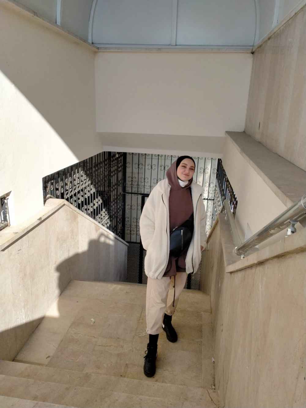 Lamelif Peluş Mont Ekru