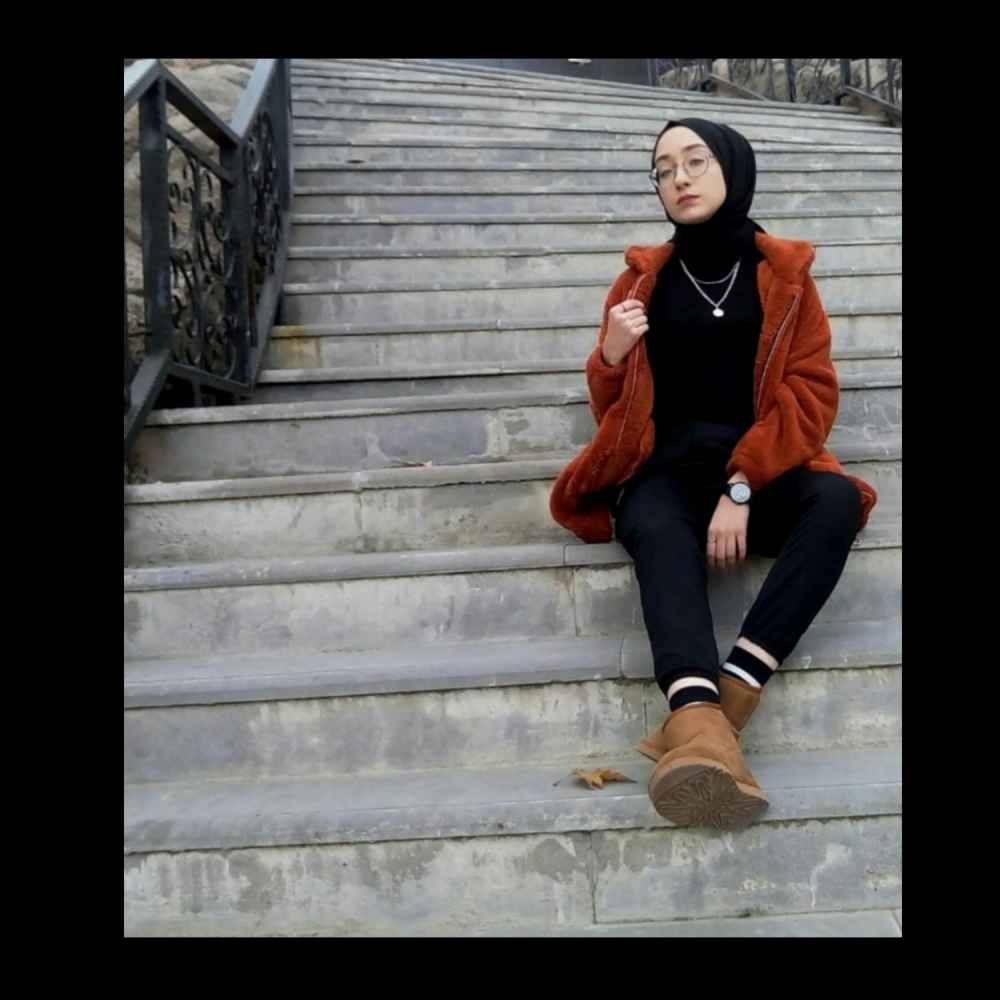 Lamelif Peluş Mont Kiremit