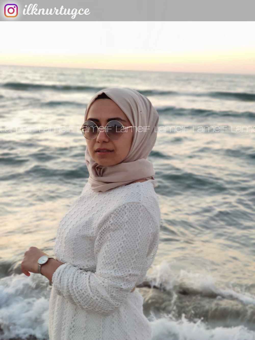 Lamelif Keten Şal Vizon