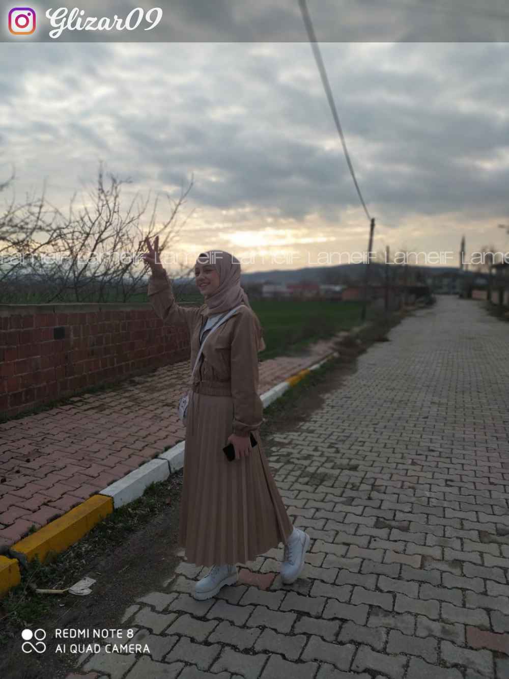 Lamelif Keten Şal Vizon