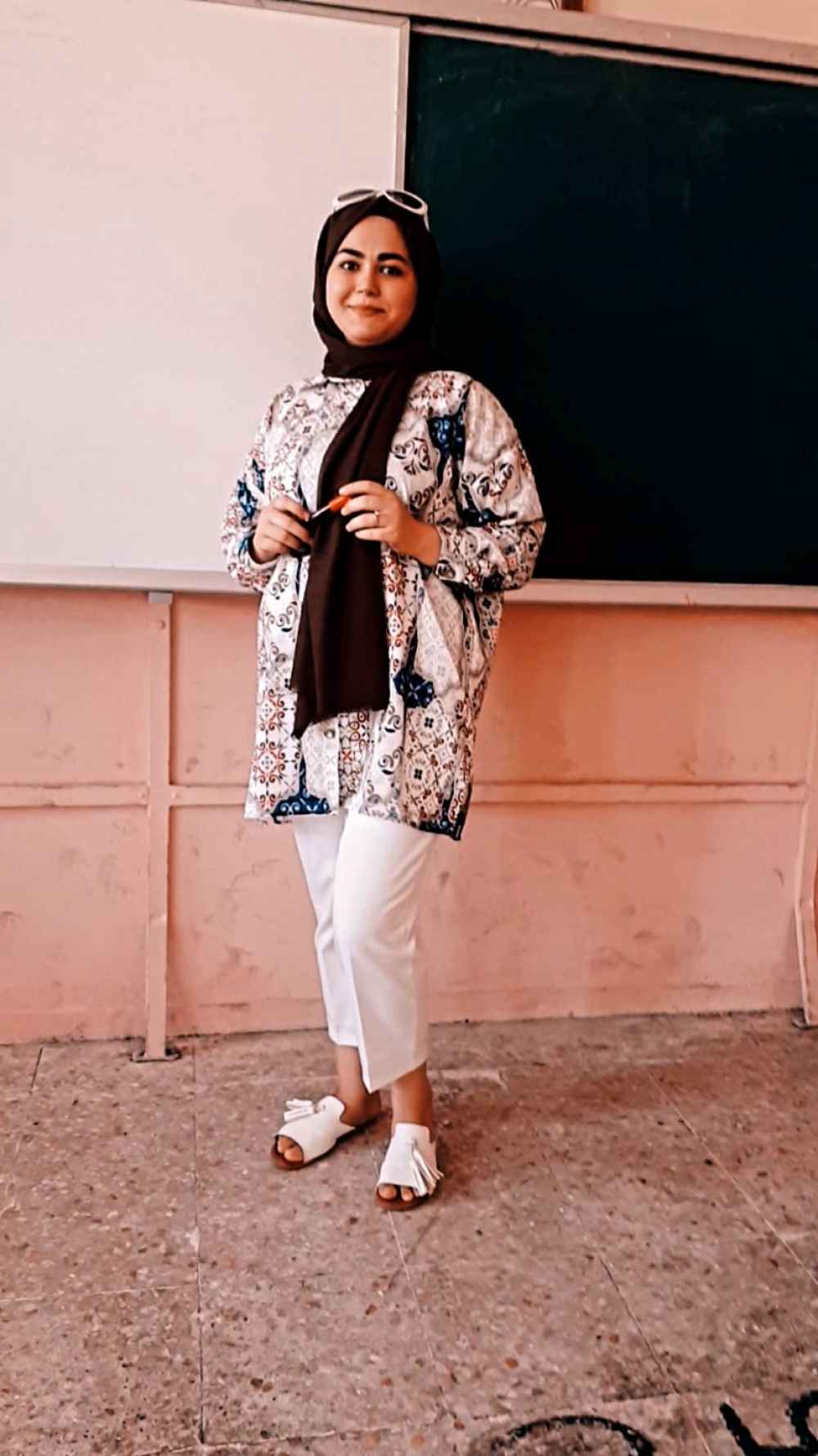 Modalamelif Etnik Desen Dijital Baskı Gömlek Ekru