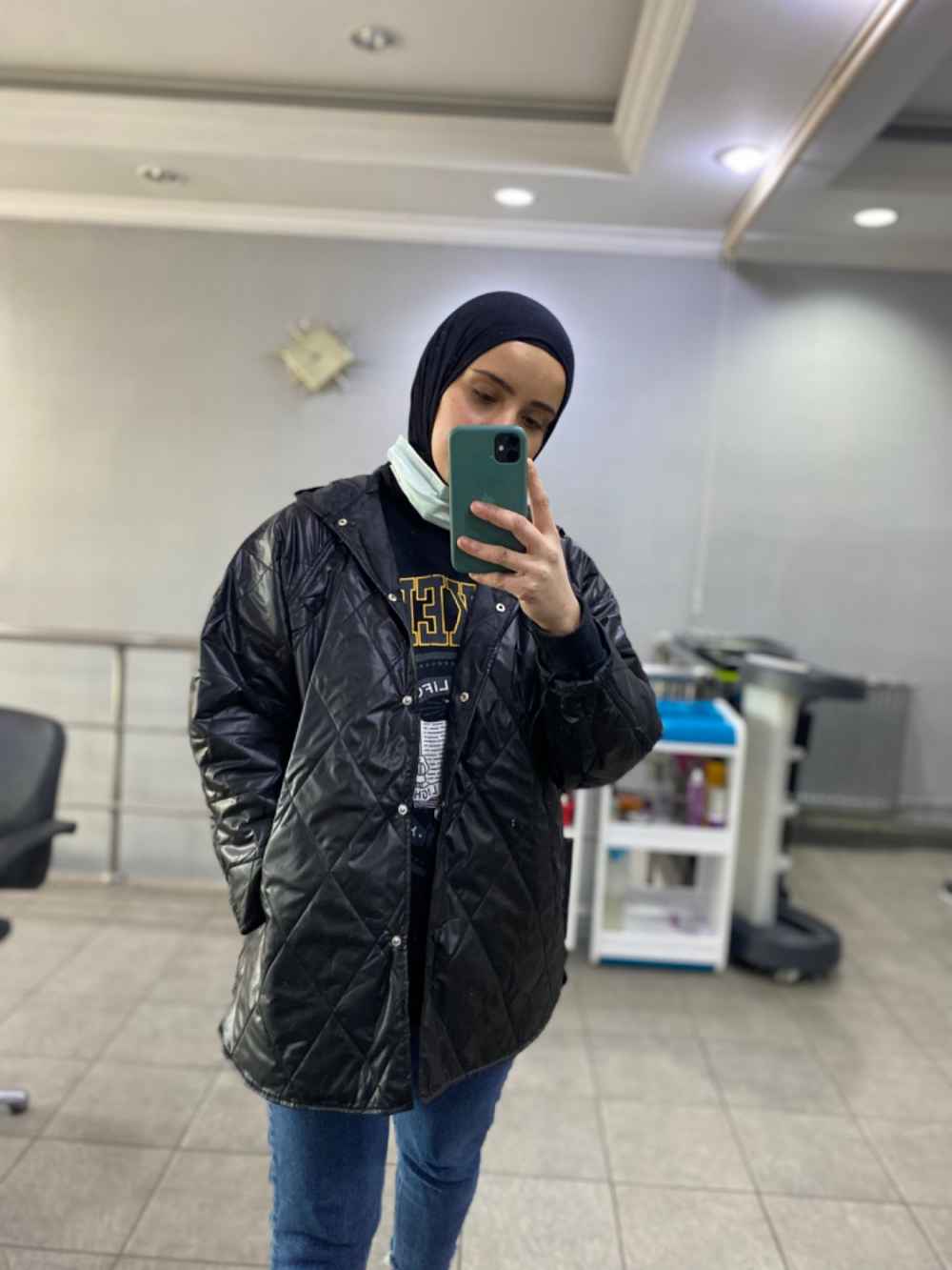 Lamelif Önü Çıtçıt Düğmeli Mont Siyah