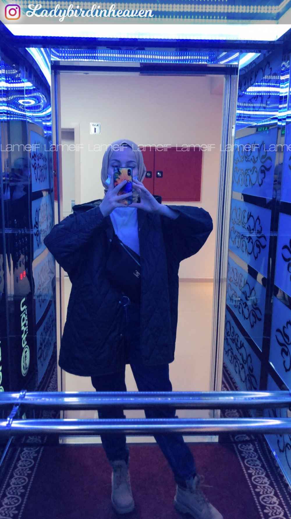 Lamelif Önü Çıtçıt Düğmeli Mont Siyah