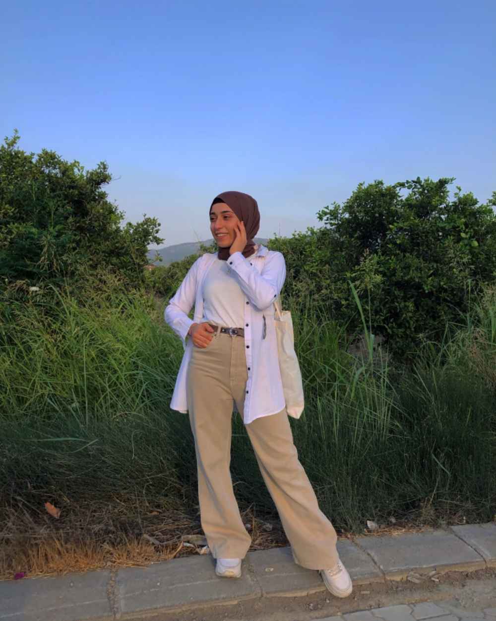 Modalamelif Çift Cepli Bol Paça Jean Kum Beji