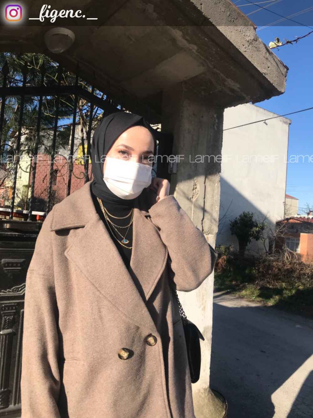 Modalamelif Oversize Kaşe Kaban Vizonrengi