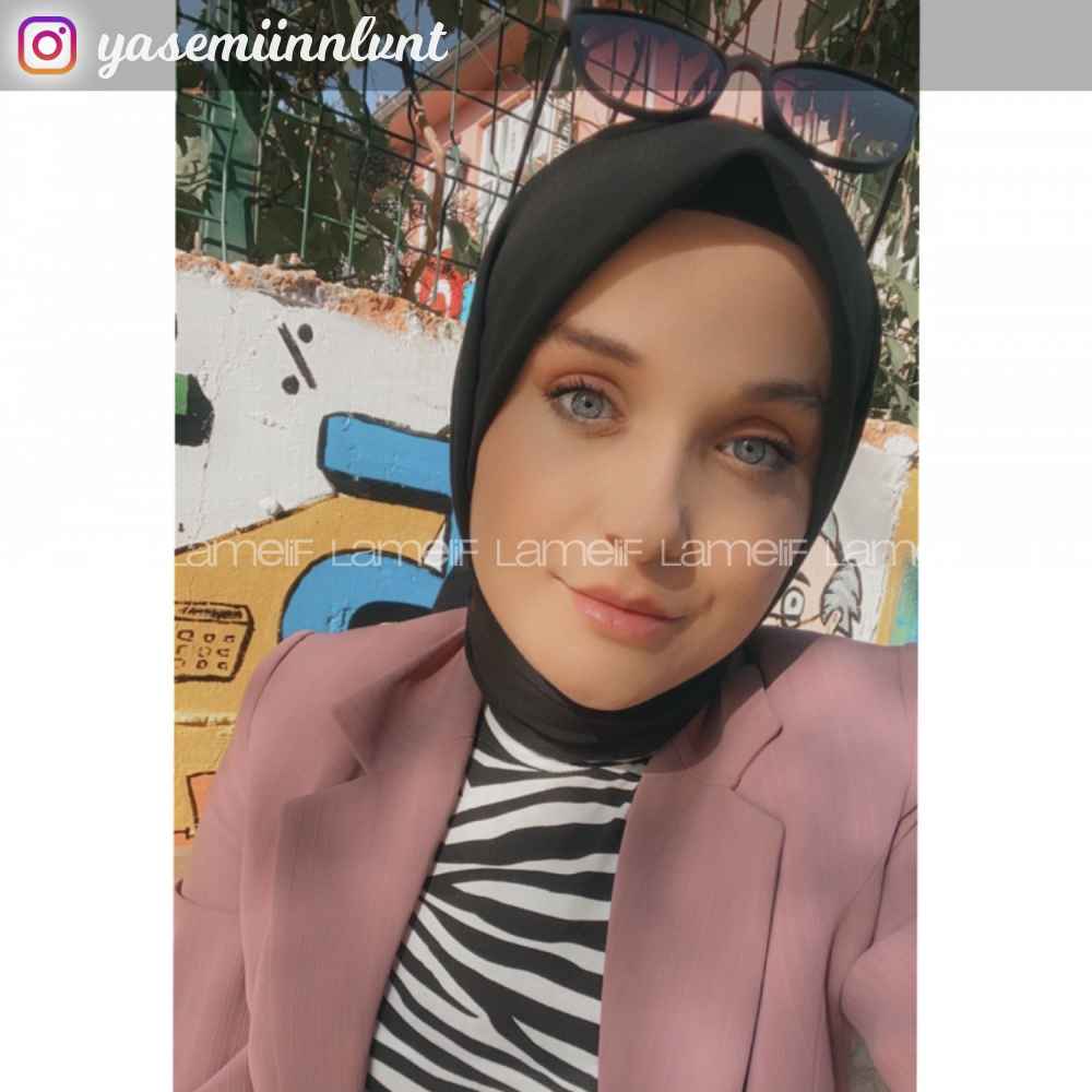 Black Wool Printed Scarf