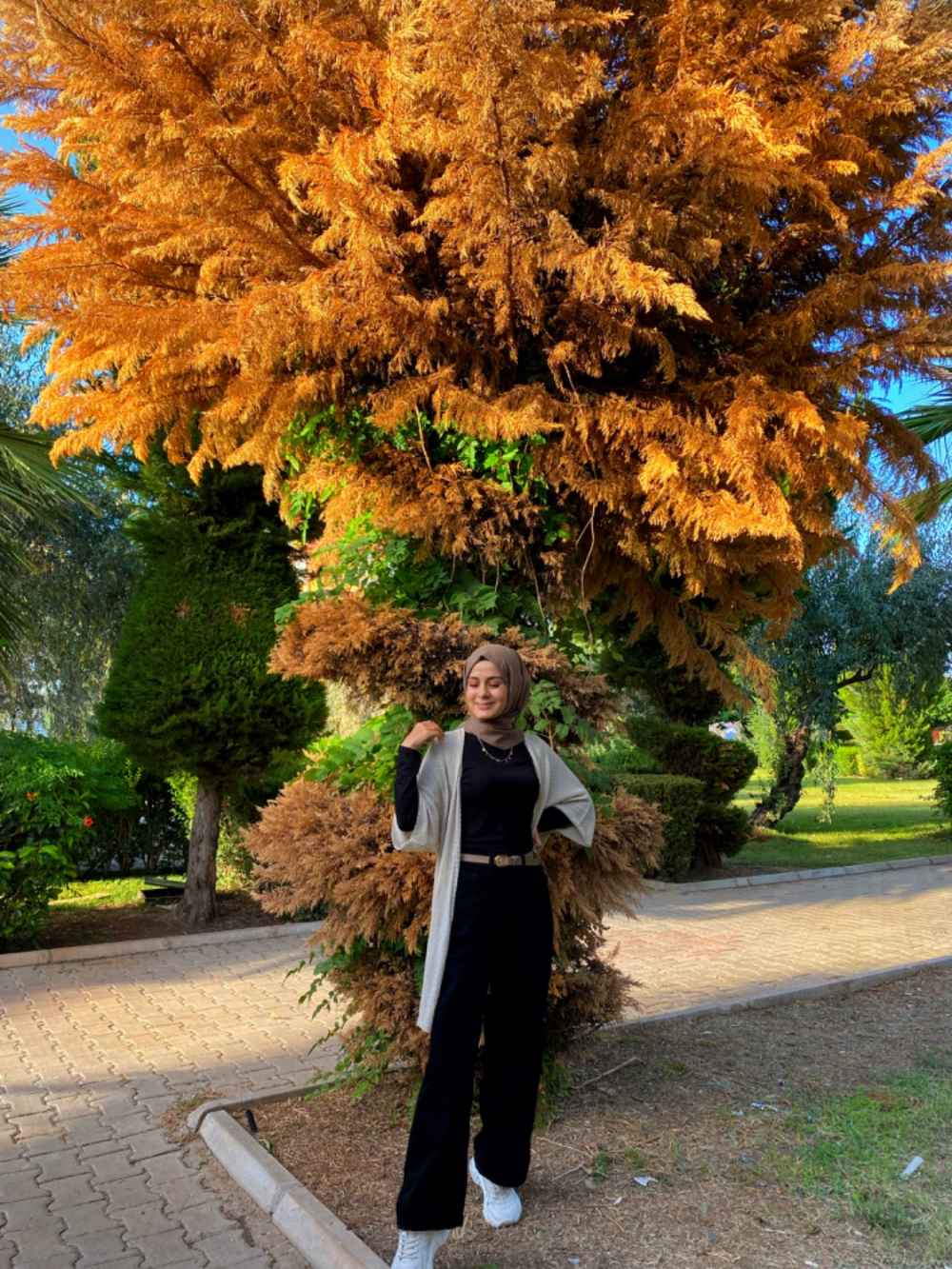 Lamelif  Midi Boy Bol Paça Pantolon Siyah