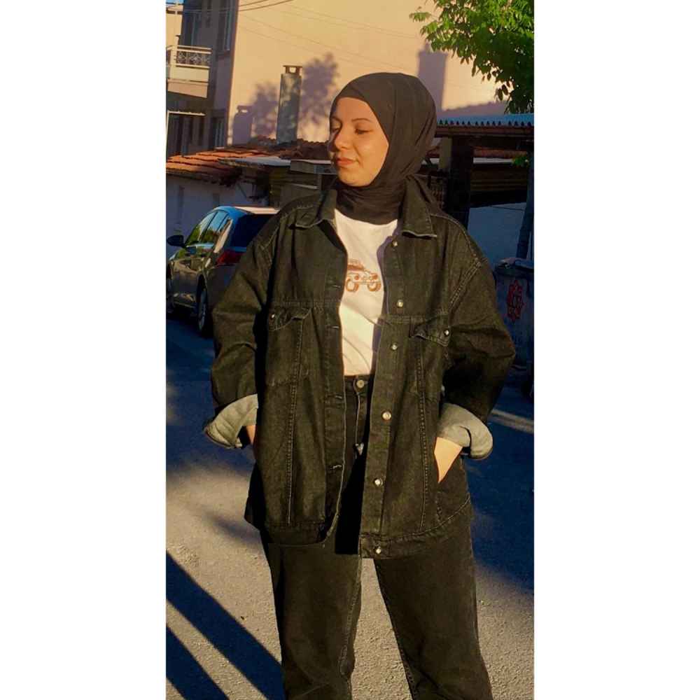 Lamelif Çift Cepli Oversize Ceket Siyah