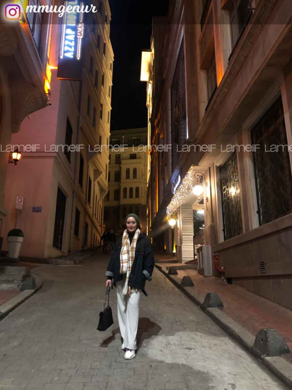 Lamelif Çift Cepli Oversize Ceket Siyah