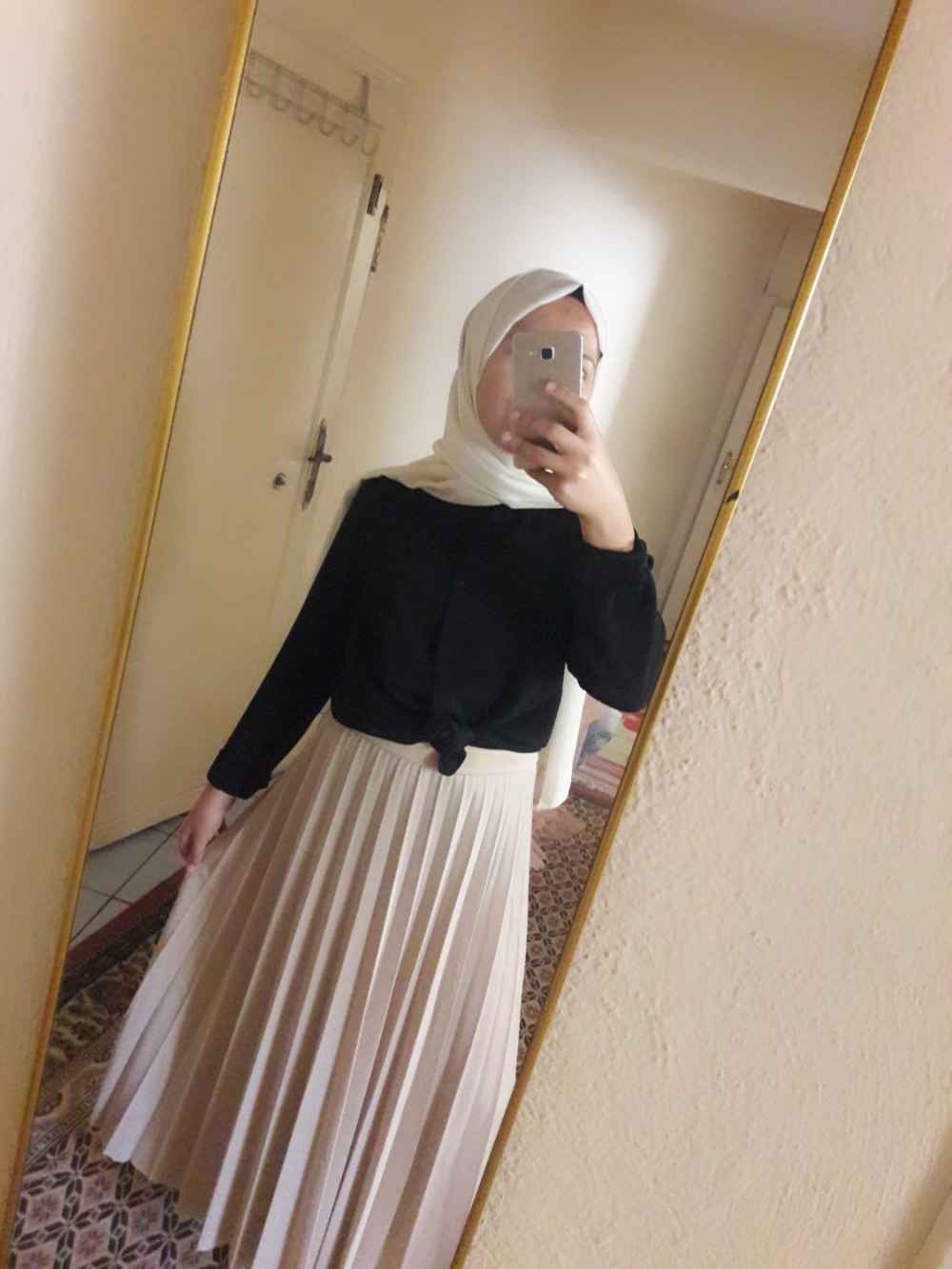 Modalamelif Krem Mira Kumaş Pliseli Etek