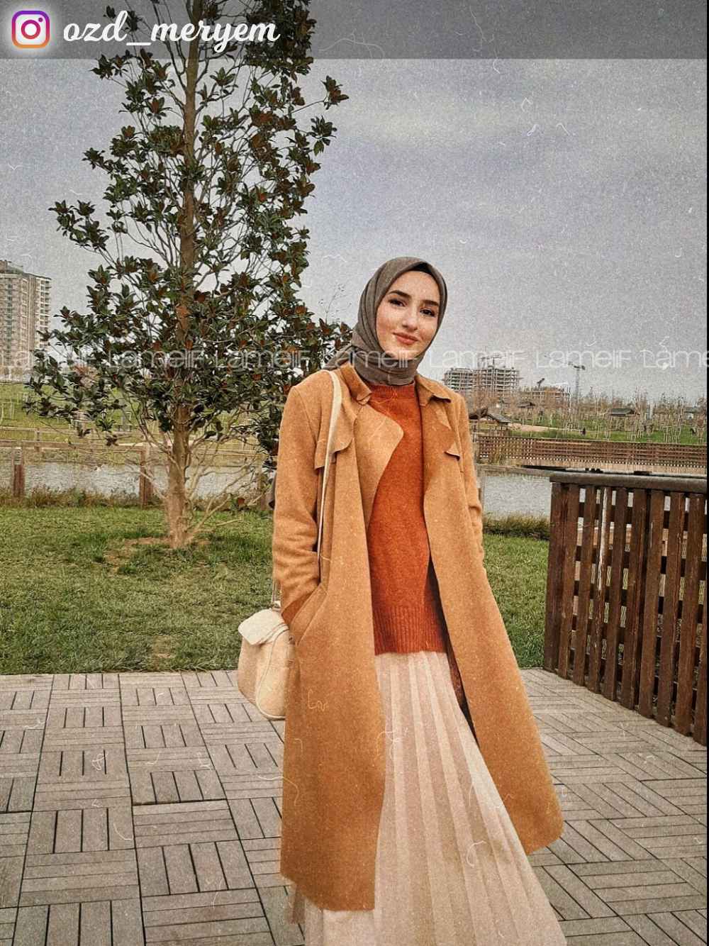 Modalamelif Krem Mira Kumaş Pliseli Etek