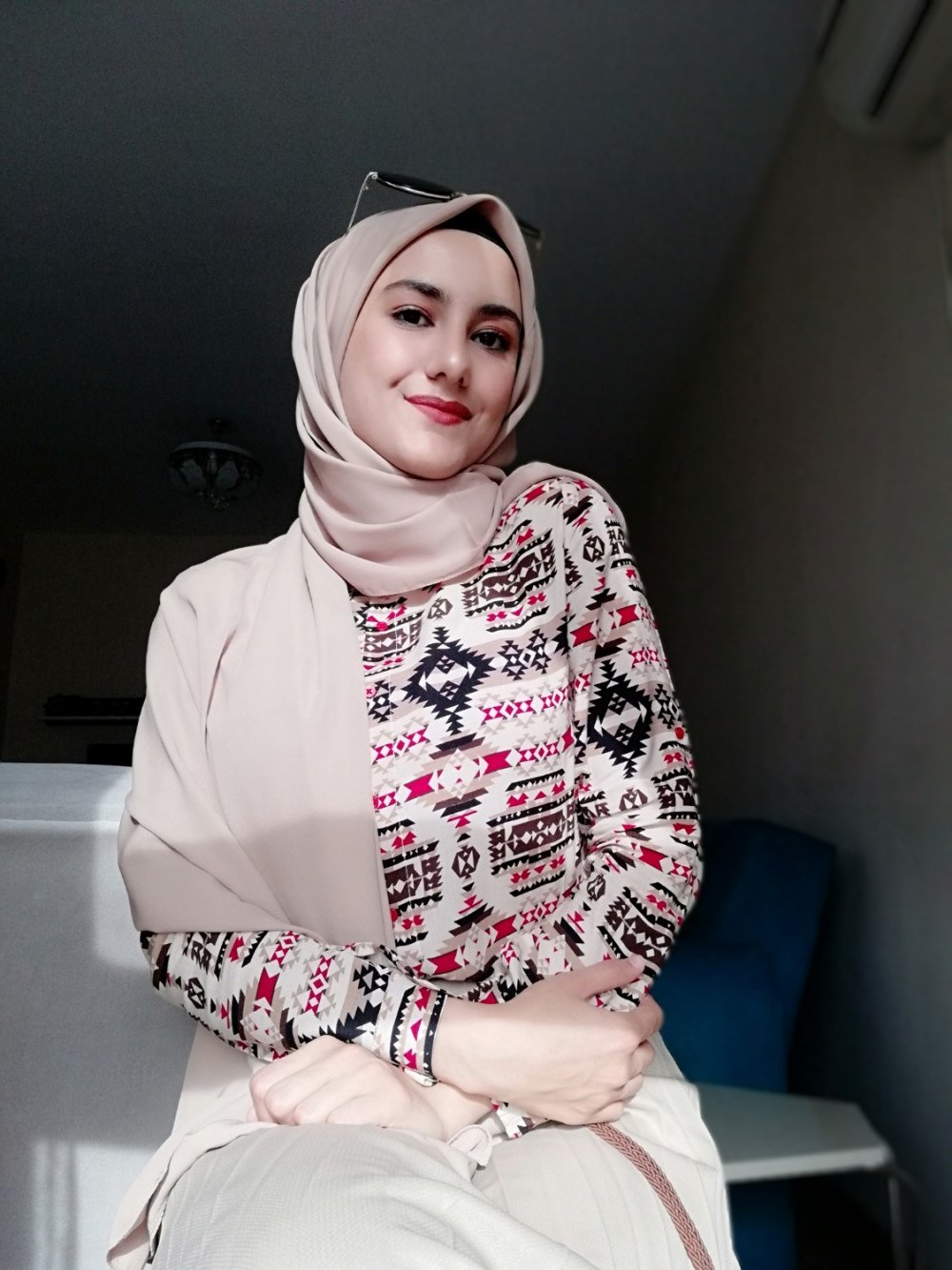 Modalamelif Vizonrengi Geometrik Gömlek