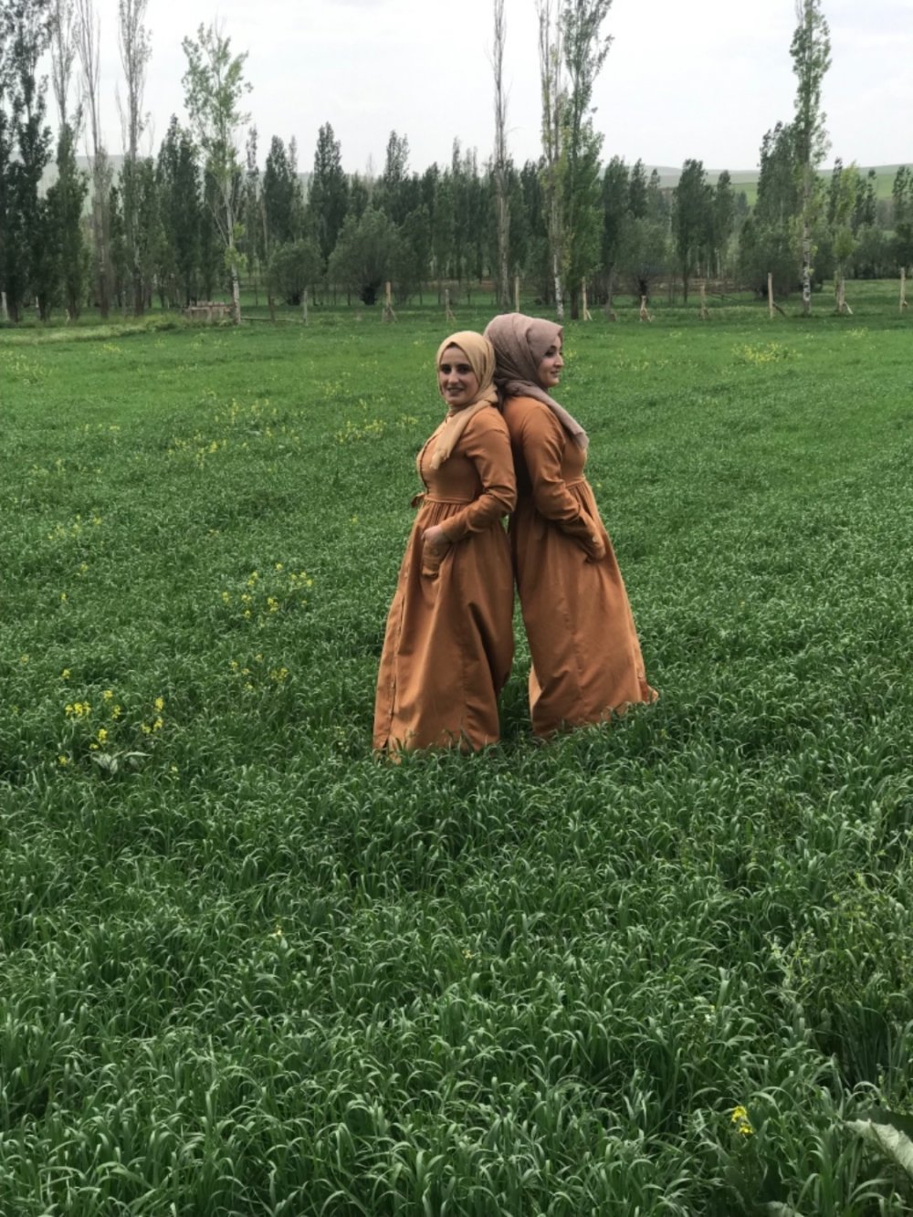 Modalamelif Keten Elbise Taba